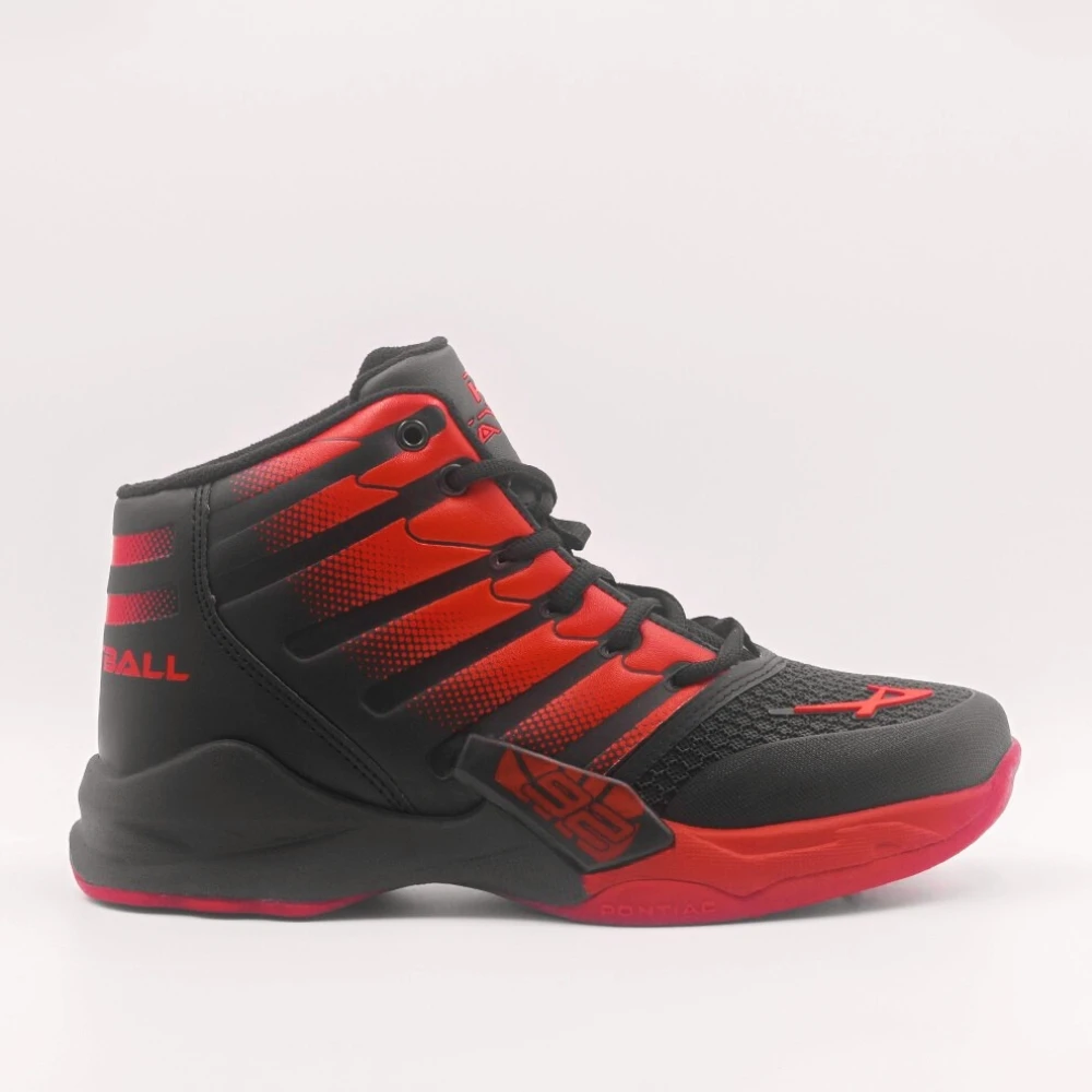 Line Degrad Basquetball Negro Rojo
